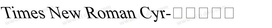 Times New Roman Cyr字体转换